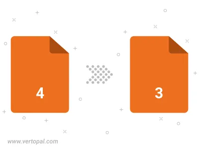 4 in 3 konvertieren
