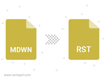 Convert MDWN to RST Convert MDWN to RST