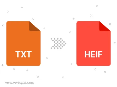 Convert TXT COMMONMARK to HEIF