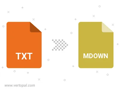 Convert TXT COMMONMARK to MDOWN