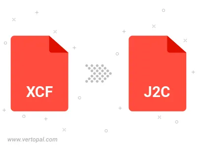 Convert XCF to J2C