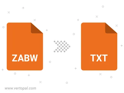 Convert ZABW to TXT
