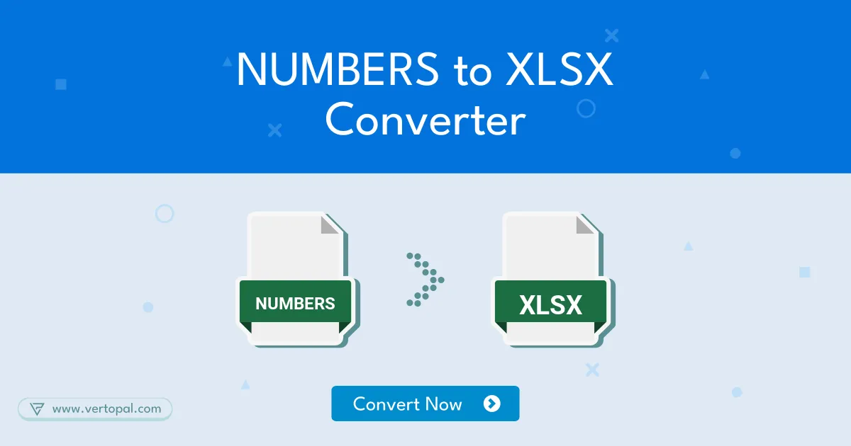 Online numbers to xlsx excel converter vertopal